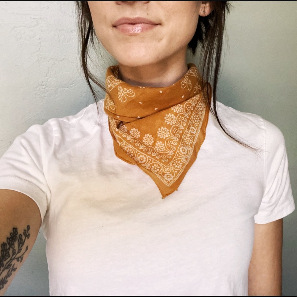 Mustard Yellow Bandana Scarf